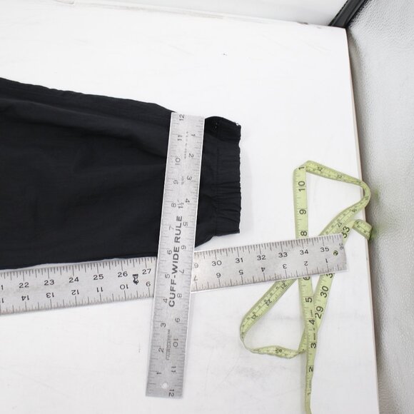 VTG Nike Pants Mens Medium Nylon Athletic Elastic Waist Jogger windbreaker Black - Picture 11 of 13